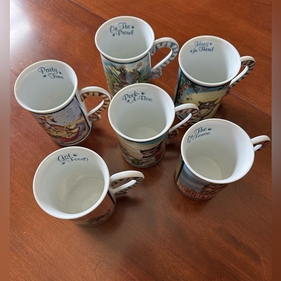 Danbury Mint Comical Cats Porcelain Collector Mugs Gary Patterson 6 mugs - Picture 14 of 15